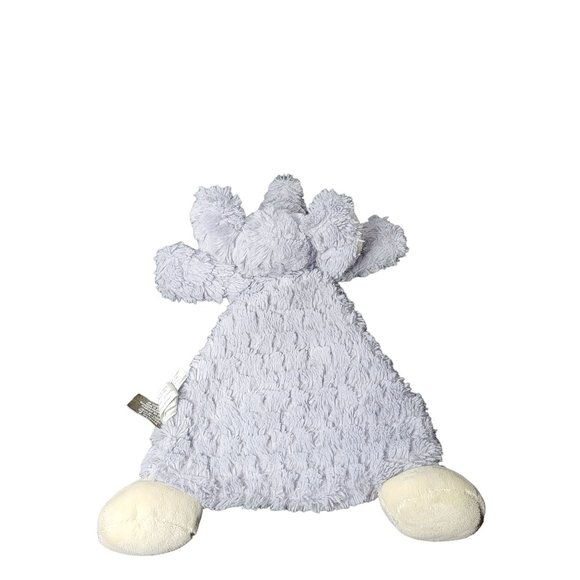 2019 Demdaco Gray Elephant Lovey Security Blanket Plush Stuffie with Rattle - Picture 2 of 8